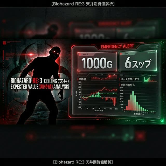 バイオハザードRE:3 天井期待値・狙い目・やめどき完全まとめ【スマスロ】