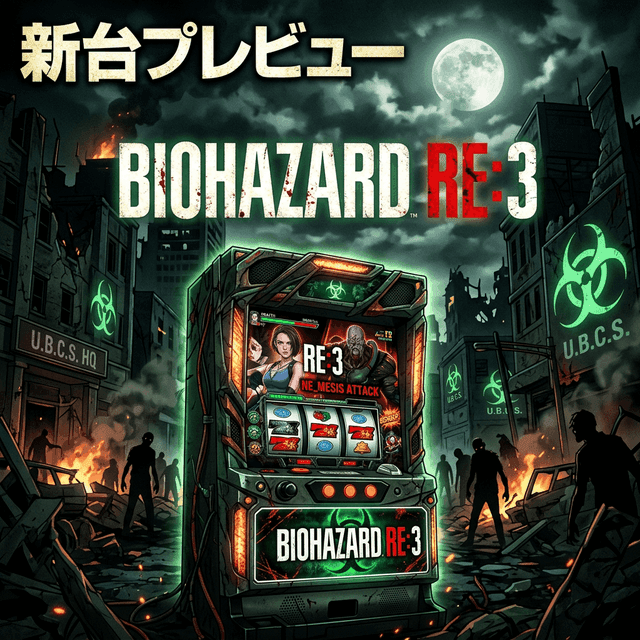 【新台プレビュー】バイオハザードRE:3|エンターライズ×人気IPのスマスロがついに登場
