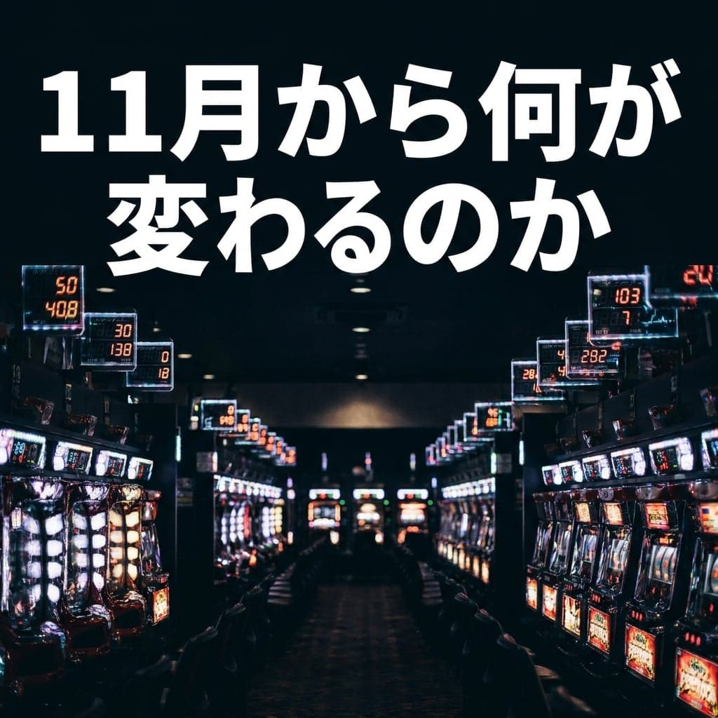 11月から何が変わるのか — パチンコ・パチスロで日付が決まっている予定を1枚に(2026年10月版)