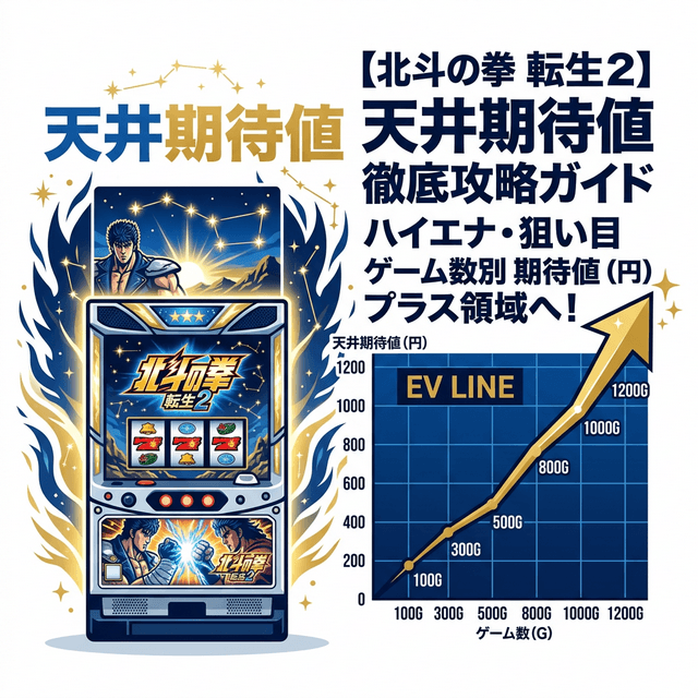 【計算ツール付き】北斗転生2 天井期待値完全攻略|モード考慮×実践判断フロー