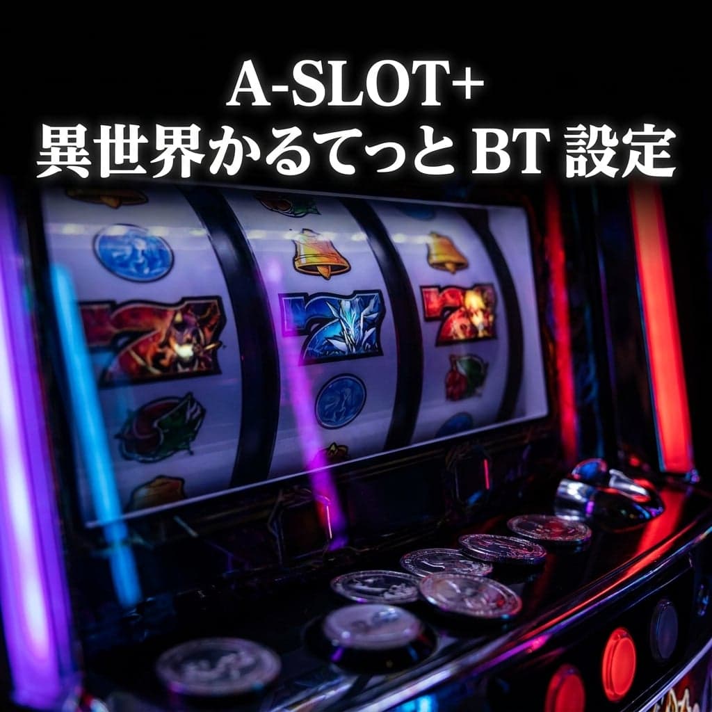 A-SLOT+ 異世界かるてっと BT 設定判別まとめ — 合算1/99.9〜1/82.1のボーナストリガー機