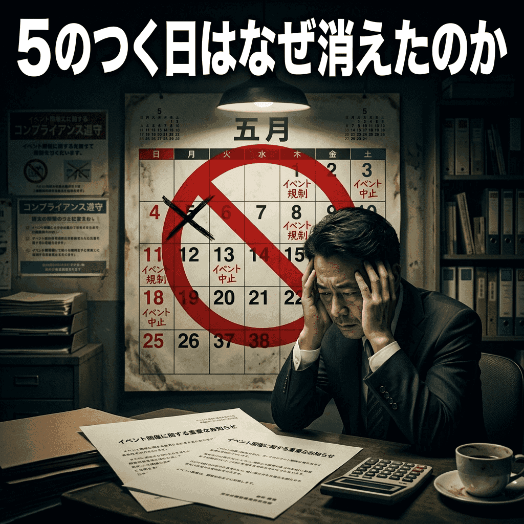 「5のつく日は出る」はなぜ消えたのか――イベント告知が禁止された日
