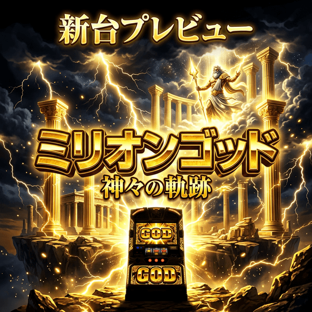 【新台プレビュー】ミリオンゴッド-神々の軌跡-|GODシリーズ最新作のスペック予想と攻略ポイント