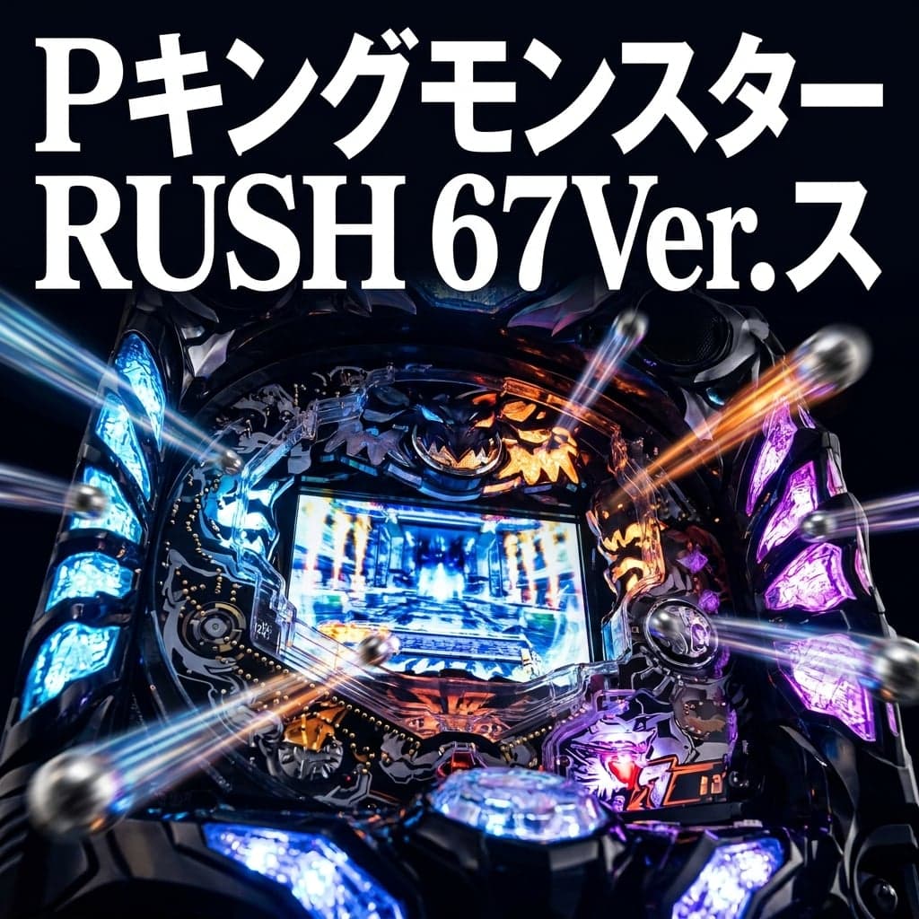 PキングモンスターRUSH 67Ver. スペック・ボーダー — 1/67.6×小当りRUSHのリミット3回・7回、7回セットは期待出玉約5,500個