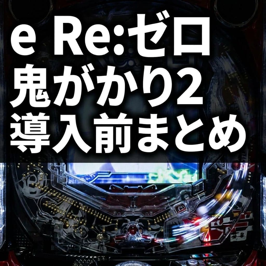 e Re:ゼロ 鬼がかり2 導入前まとめ — 10月5日導入・1/349.9・RUSH55%×ST144×約77%・RUSH中25%で6,000個の確定値と、初代鬼がかりとの違い【解析待ちあり】