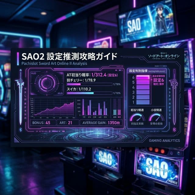 SAO2 設定判別・設定差まとめ【スマスロ ソードアートオンライン2】前作データから読む設定推測ガイド