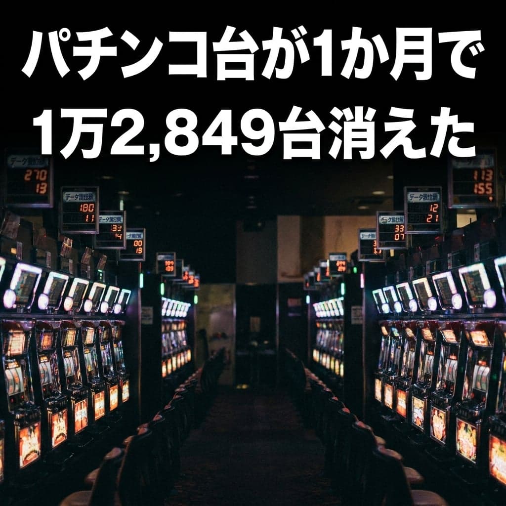 パチンコ台が1か月で1万2,849台消えた — ホールが台を入れ替えている方向を数字で見る