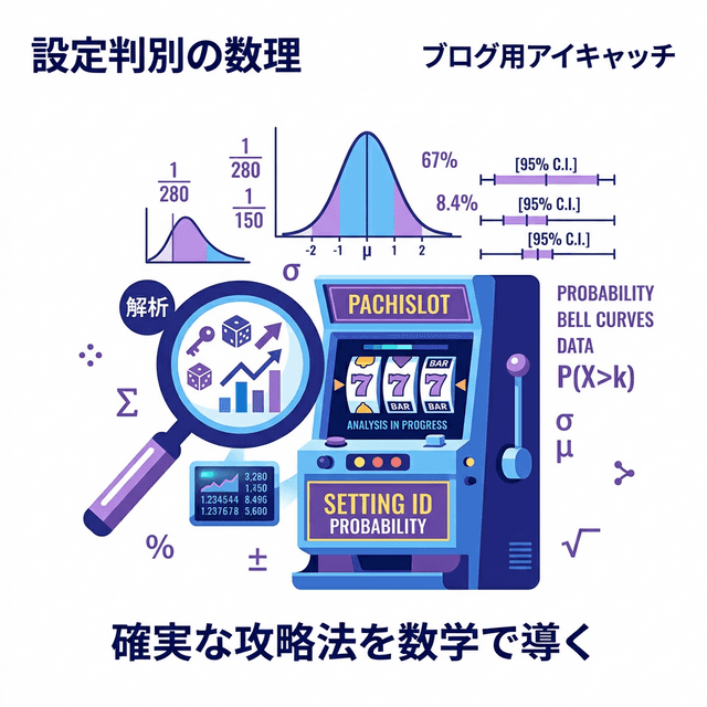 設定判別の数学|何G回せば設定が分かるのか?
