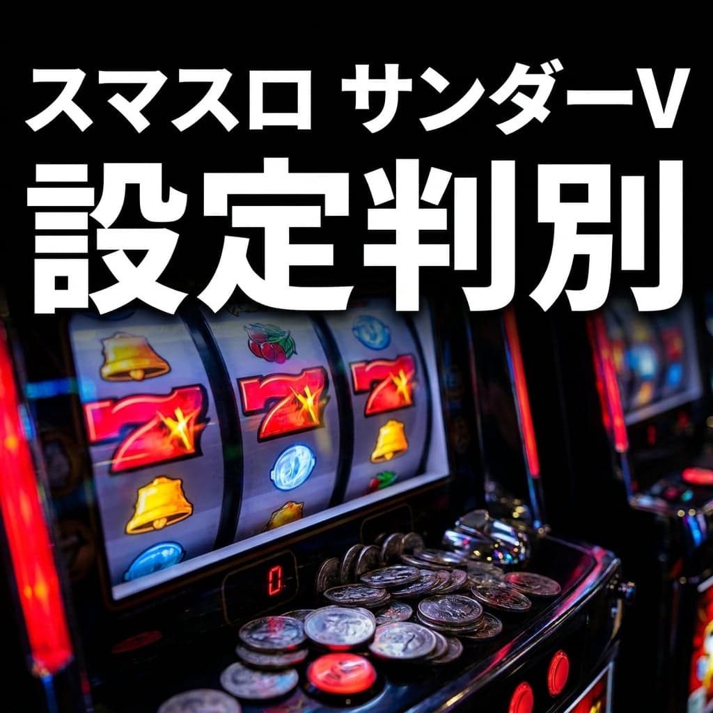 スマスロ サンダーV 設定判別・打ち方・やめどき — 天井非搭載のノーマルタイプ、REG確率1/434〜1/313.6が最大の設定差